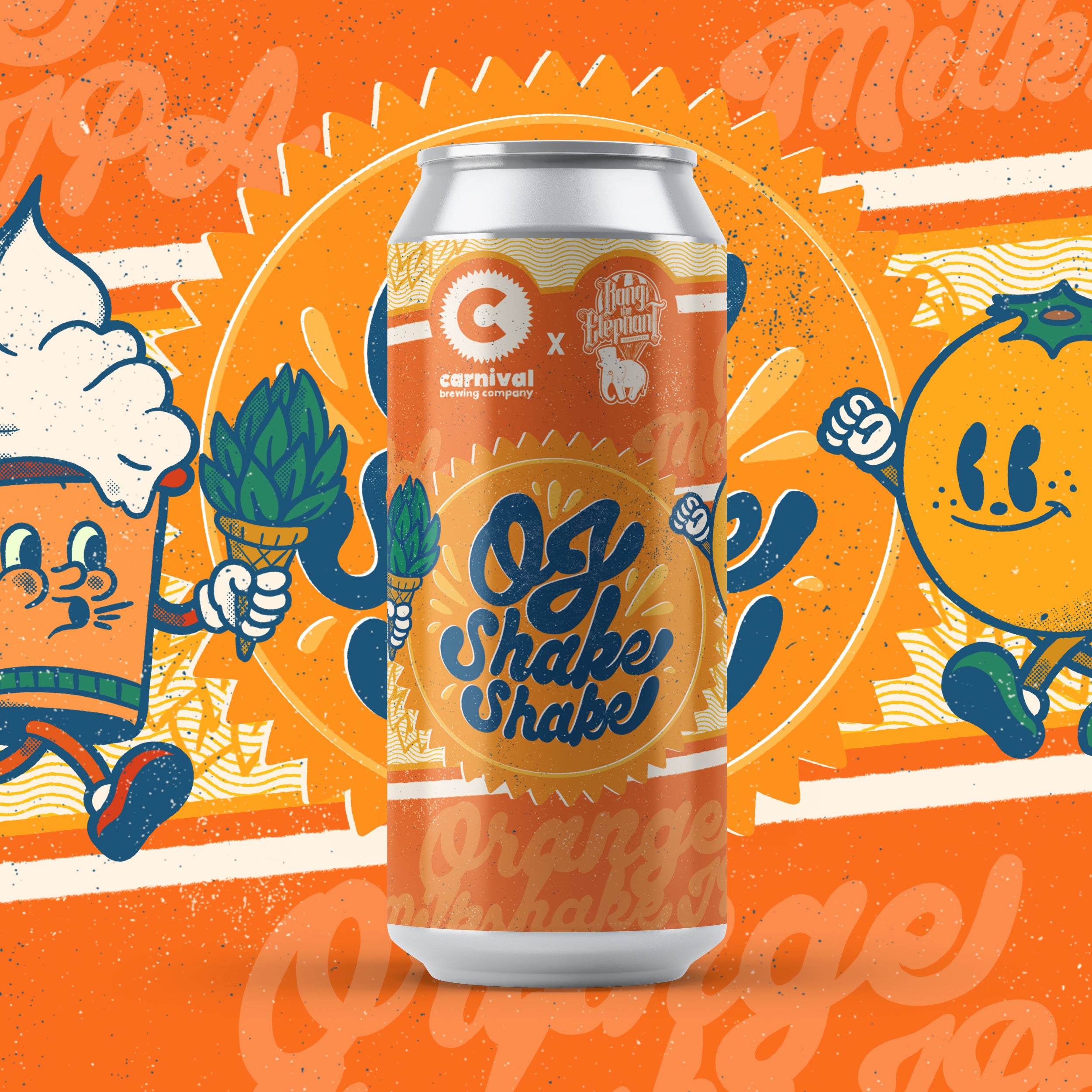 OJ Shake Shake Orange Milkshake IPA (6.5%) collaboration with Bang the Elephant